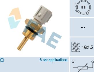 FAE 32590 - Датчик, температура охолоджуючої рідини avtolavka.club