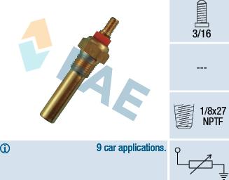 FAE 32300 - Датчик, температура охолоджуючої рідини avtolavka.club