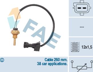 FAE 32740 - Датчик, температура охолоджуючої рідини avtolavka.club