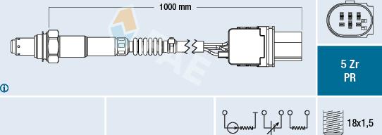 FAE 75070 - Лямбда-зонд, датчик кисню avtolavka.club