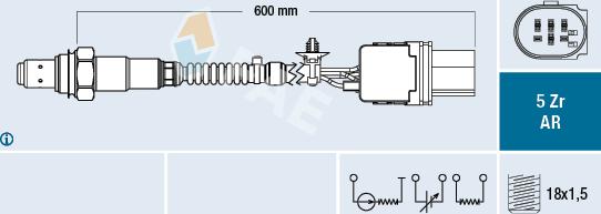 FAE 75159 - Лямбда-зонд, датчик кисню avtolavka.club