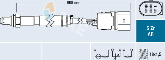 FAE 75155 - Лямбда-зонд, датчик кисню avtolavka.club