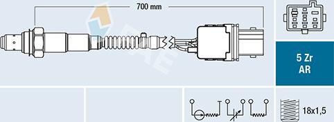 FAE 75151 - Лямбда-зонд, датчик кисню avtolavka.club