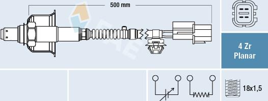FAE 77712 - Лямбда-зонд, датчик кисню avtolavka.club