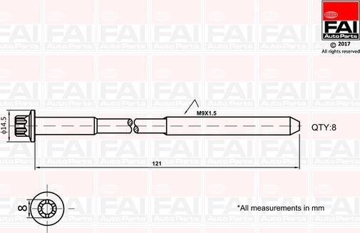 FAI AutoParts B2120 - Комплект болтів головки циліндрів avtolavka.club