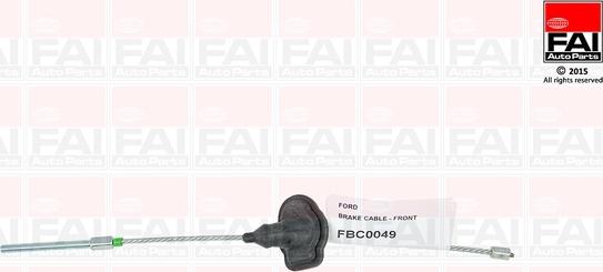 FAI AutoParts FBC0049 - Трос, гальмівна система avtolavka.club