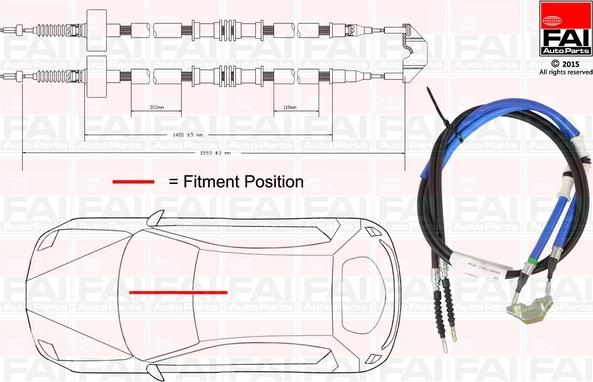 FAI AutoParts FBC0086 - Трос, гальмівна система avtolavka.club