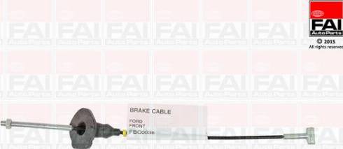 FAI AutoParts FBC0038 - Трос, гальмівна система avtolavka.club