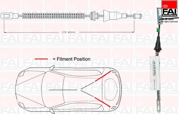 FAI AutoParts FBC0078 - Трос, гальмівна система avtolavka.club