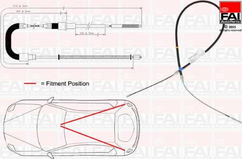 FAI AutoParts FBC0155 - Трос, гальмівна система avtolavka.club