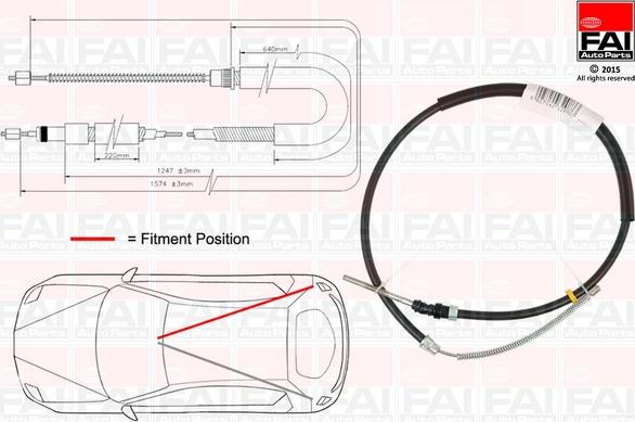 FAI AutoParts FBC0112 - Трос, гальмівна система avtolavka.club