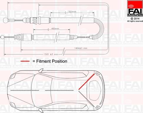 FAI AutoParts FBC0134 - Трос, гальмівна система avtolavka.club