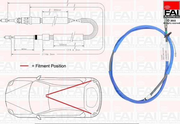 FAI AutoParts FBC0120 - Трос, гальмівна система avtolavka.club