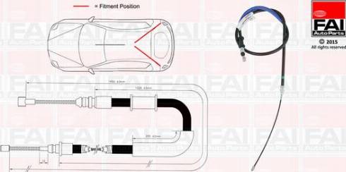 FAI AutoParts FBC0123 - Трос, гальмівна система avtolavka.club