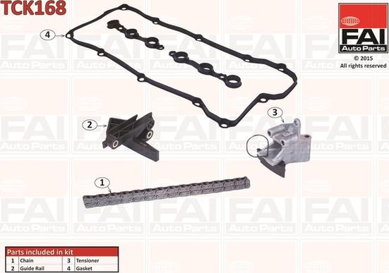 FAI AutoParts TCK168 - Комплект ланцюга приводу распредвала avtolavka.club