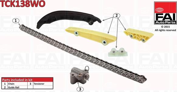 FAI AutoParts TCK138WO - Комплект ланцюга приводу распредвала avtolavka.club