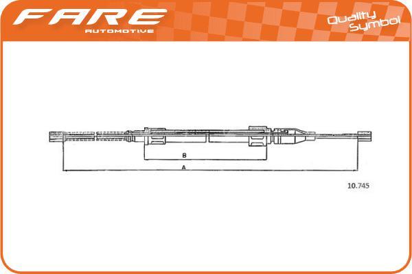 FARE SA 19243 - Трос, гальмівна система avtolavka.club