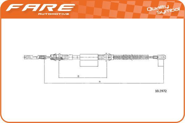 FARE SA 18654 - Трос, гальмівна система avtolavka.club