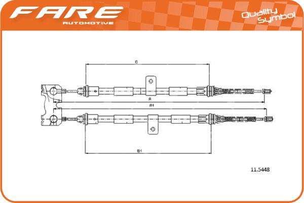 FARE SA 18231 - Трос, гальмівна система avtolavka.club