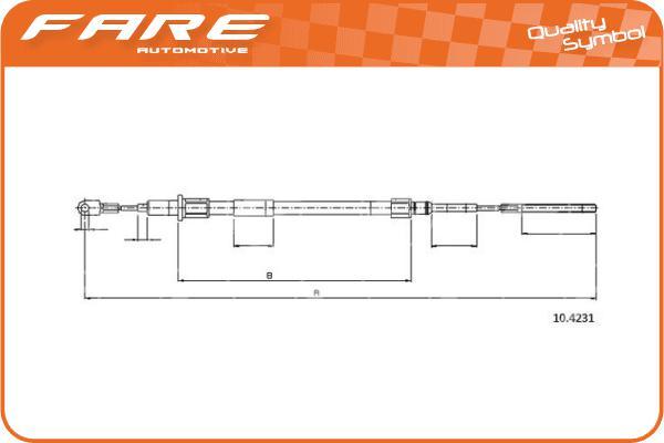 FARE SA 17791 - Трос, гальмівна система avtolavka.club