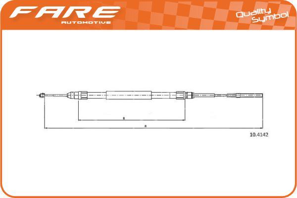 FARE SA 17792 - Трос, гальмівна система avtolavka.club