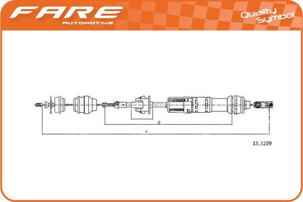 FARE SA 24779 - Трос, управління зчепленням avtolavka.club