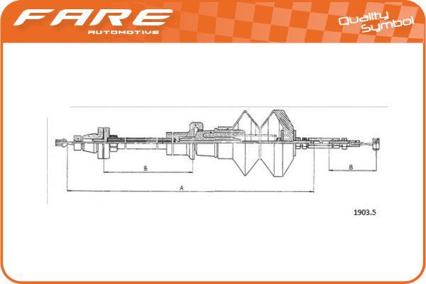 FARE SA 25554 - Тросик газу avtolavka.club