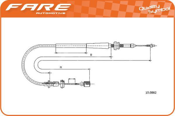 FARE SA 26003 - Тросик газу avtolavka.club