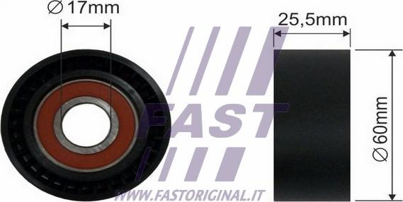 Fast FT44534 - Паразитний / провідний ролик, поліклиновий ремінь avtolavka.club