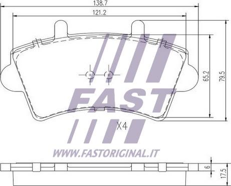 Fast FT29540 - Гальмівні колодки, дискові гальма avtolavka.club