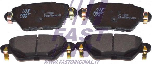 Fast FT29533 - Гальмівні колодки, дискові гальма avtolavka.club