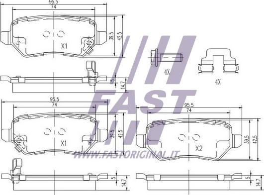 Fast FT29524 - Гальмівні колодки, дискові гальма avtolavka.club