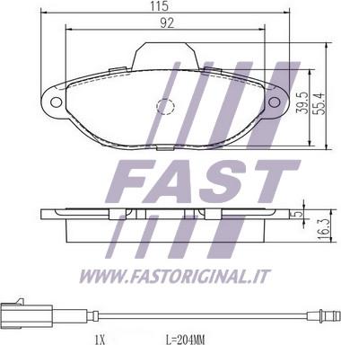 Fast FT29084 - Гальмівні колодки, дискові гальма avtolavka.club