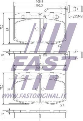 Fast FT29079 - Гальмівні колодки, дискові гальма avtolavka.club