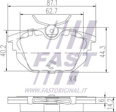 Fast FT29110 - Гальмівні колодки, дискові гальма avtolavka.club