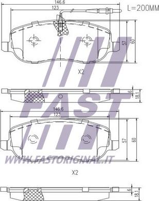 Fast FT29128 - Гальмівні колодки, дискові гальма avtolavka.club