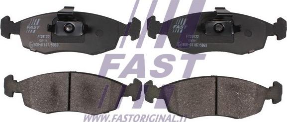 Fast FT29122 - Гальмівні колодки, дискові гальма avtolavka.club