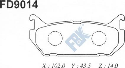 FBK FD9014 - Гальмівні колодки, дискові гальма avtolavka.club