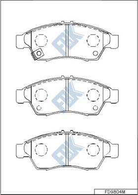 FBK FD9804M - Гальмівні колодки, дискові гальма avtolavka.club
