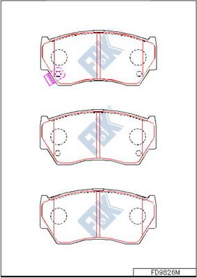 FBK FD9826M - Гальмівні колодки, дискові гальма avtolavka.club
