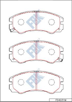 FBK FD4031M - Гальмівні колодки, дискові гальма avtolavka.club