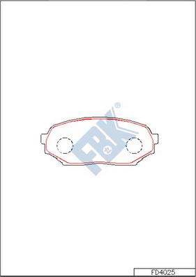 FBK FD4025 - Гальмівні колодки, дискові гальма avtolavka.club