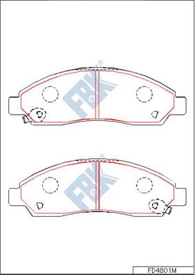 FBK FD4801M - Гальмівні колодки, дискові гальма avtolavka.club