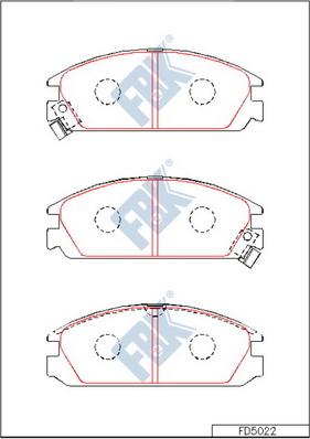 FBK FD5022M - Гальмівні колодки, дискові гальма avtolavka.club