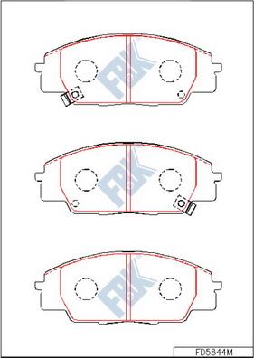 FBK FD5844M - Гальмівні колодки, дискові гальма avtolavka.club