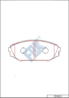 FBK FD5821 - Гальмівні колодки, дискові гальма avtolavka.club