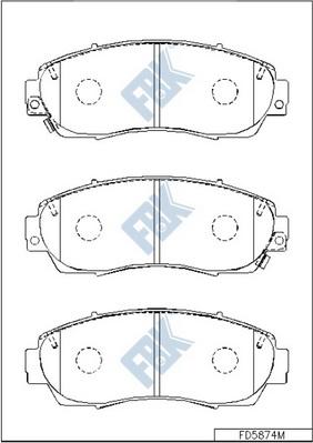 FBK FD5874M - Гальмівні колодки, дискові гальма avtolavka.club