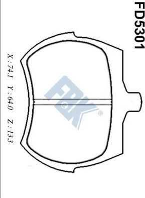 FBK FD5301 - Гальмівні колодки, дискові гальма avtolavka.club