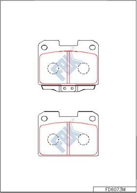FBK FD6073M - Гальмівні колодки, дискові гальма avtolavka.club