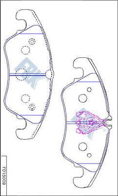 FBK FD15009 - Гальмівні колодки, дискові гальма avtolavka.club